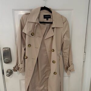 London Fog Beige Double-Breasted Trench Coat